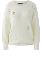 Gardenia Sequin Detail Distressed Knit Jumper