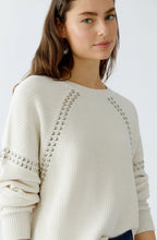 Gardenia Studded Raglan Sleeve Jumper