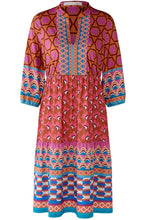 Geometric Waisted and Tiered Silky Touch Dress
