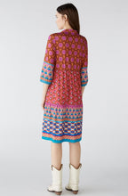 Geometric Waisted and Tiered Silky Touch Dress
