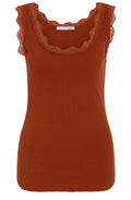 Ginger Bread Lace Detail Vest Top