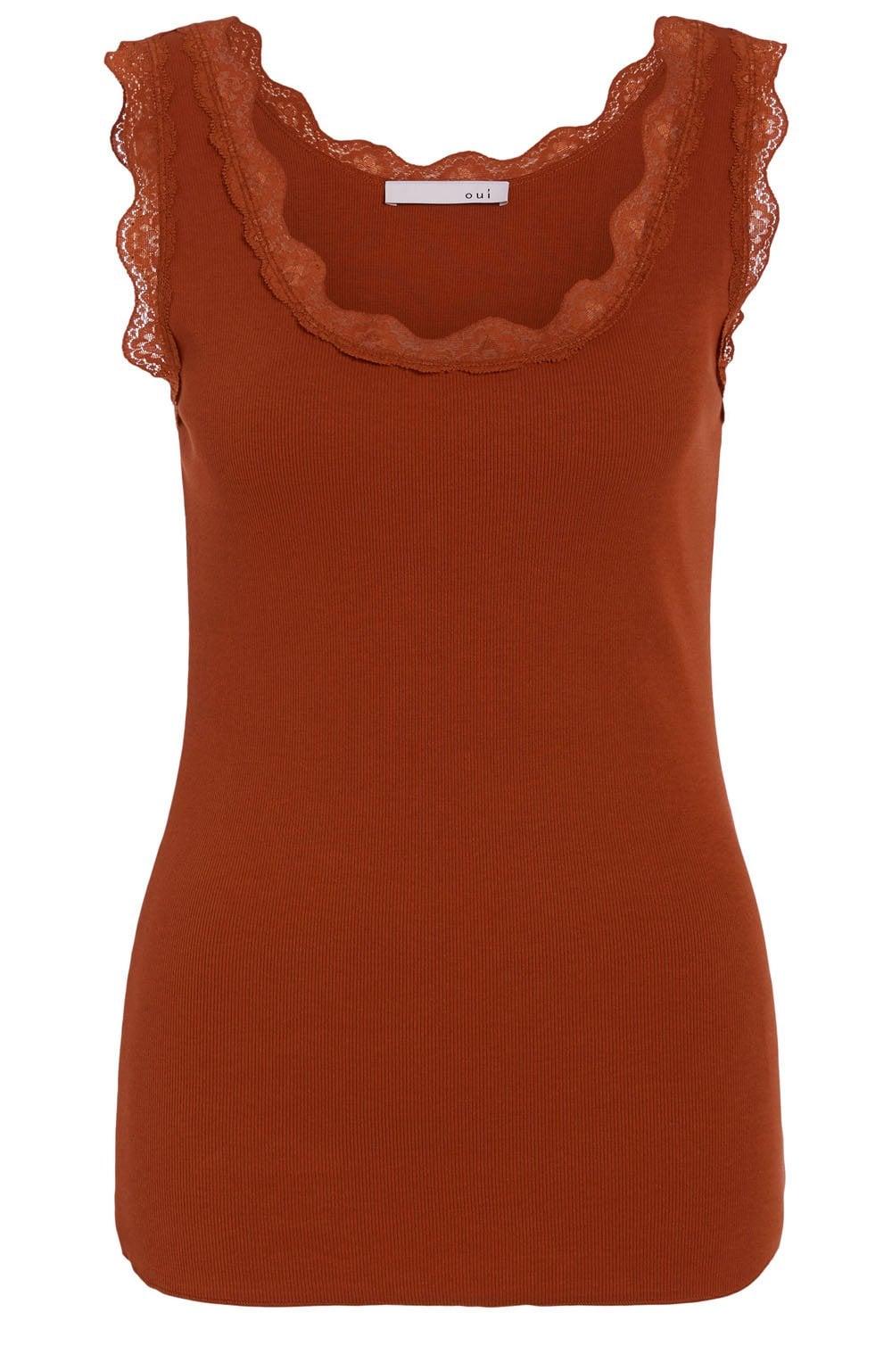 Ginger Bread Lace Detail Vest Top