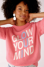 Glow Your Mind Pink Slogan Jumper