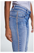 Gold Rhinestone Stripe Newport Jeans