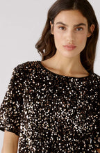 Gold Sequins and Black Velvet Blouse