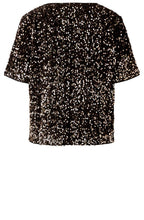 Gold Sequins and Black Velvet Blouse
