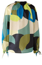 Green Blue Bold Print Cotton Tunic