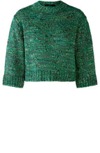 Green Boxy Jumper With Mini Sequins