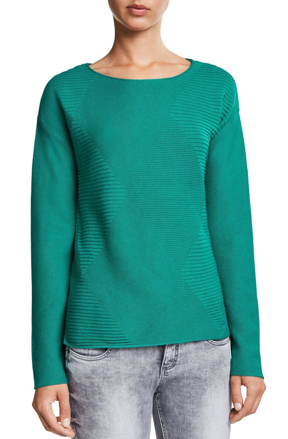 Green Diamond Knit Sweater