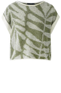 Green Elaborate Knit Leaf Slipover
