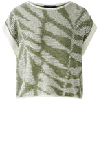 Green Elaborate Knit Leaf Slipover