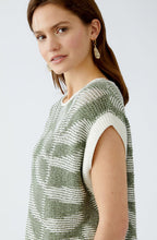Green Elaborate Knit Leaf Slipover
