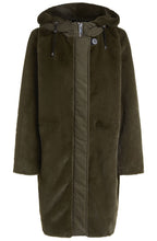 Green Faux Fur Hooded Coat