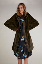 Green Faux Fur Hooded Coat