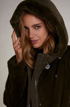 Green Faux Fur Hooded Coat