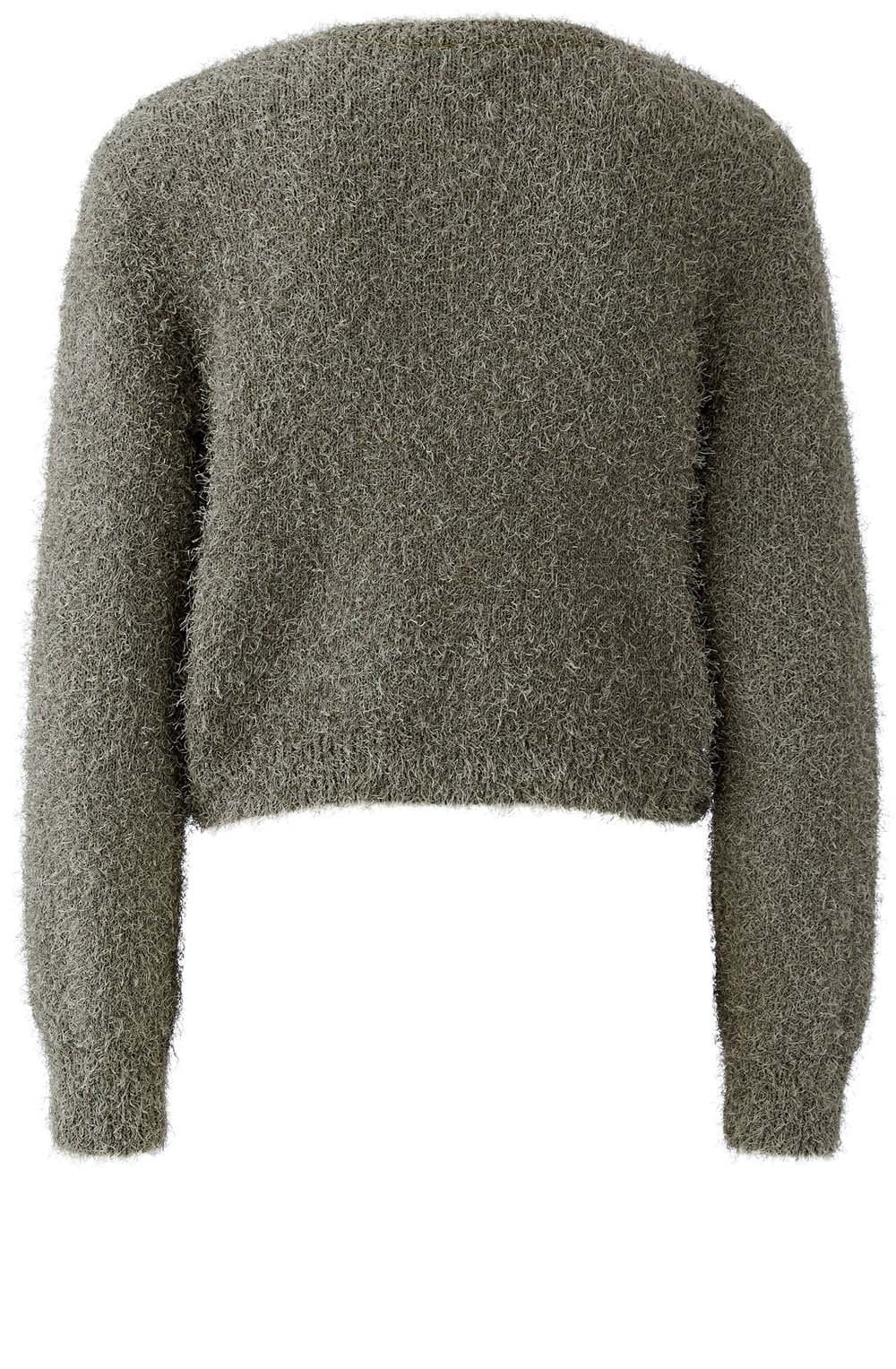 Green Garden Eyelash Knit Cardigan