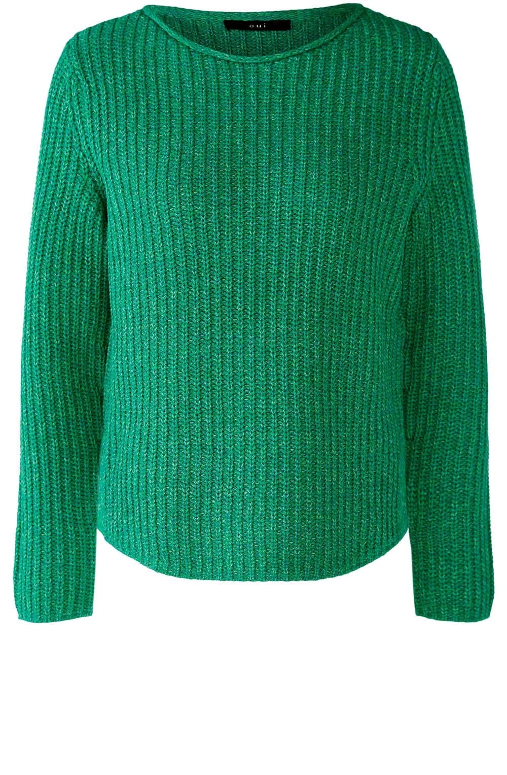 Green Iconic Mix Knit Jumper