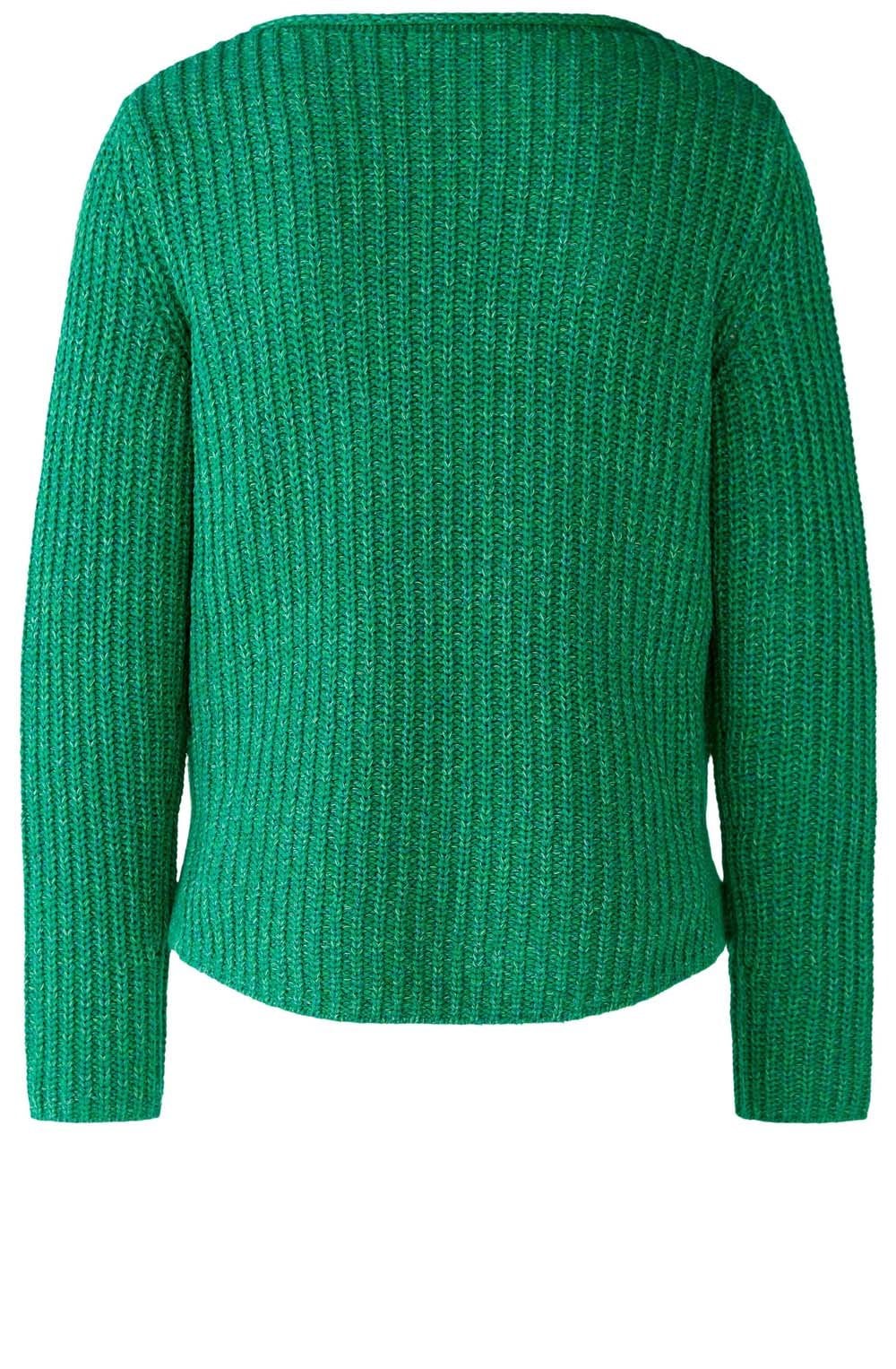 Green Iconic Mix Knit Jumper