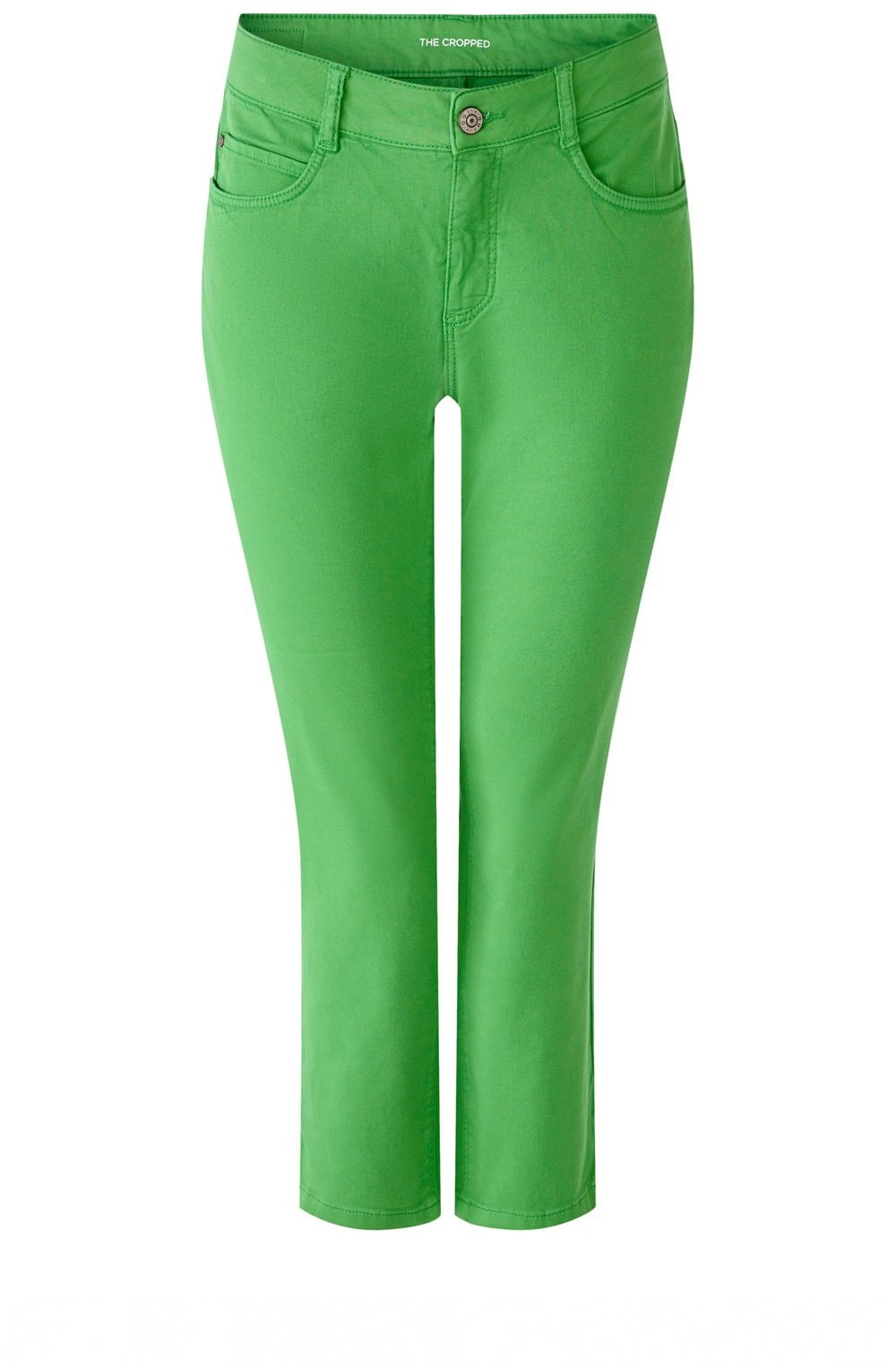 Green Leaf Cropped Skinny Jeans