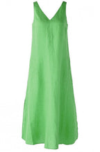 Green Leaf Linen Slip Dress