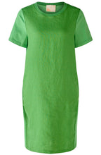 Green Leaf Short Sleeved Linen Dress