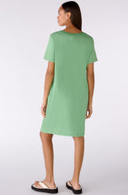 Green Leaf Short Sleeved Linen Dress