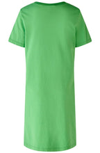 Green Leaf Short Sleeved Linen Dress