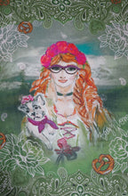 Green Paisley Print Scarf