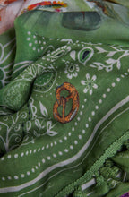 Green Paisley Print Scarf