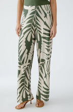 Green Palm Leaf Wide Leg Jersey Trousers