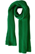 Green Ribbed Knit Scarf