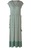 Green Shell Jersey Maxi Dress