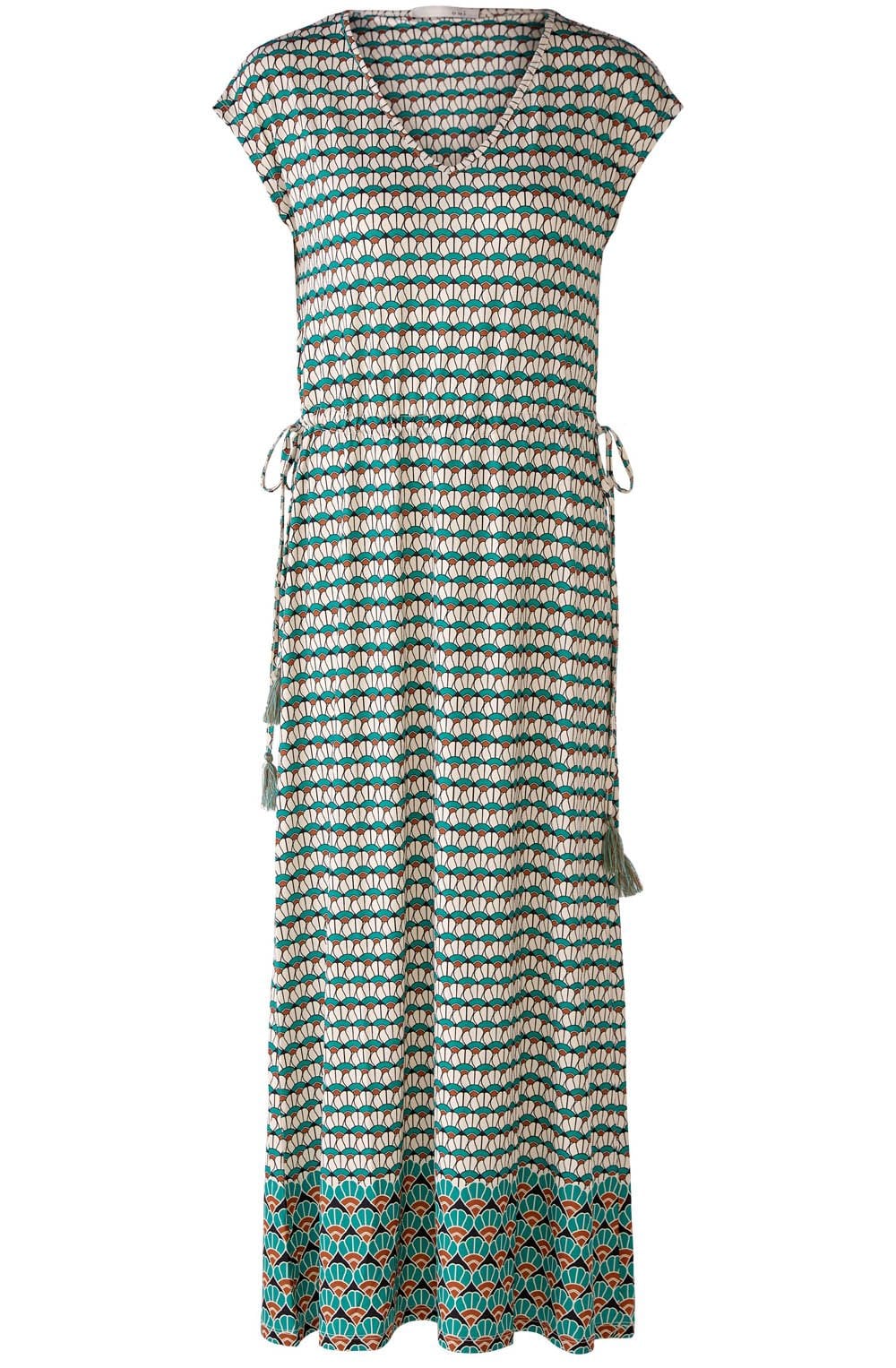Green Shell Jersey Maxi Dress