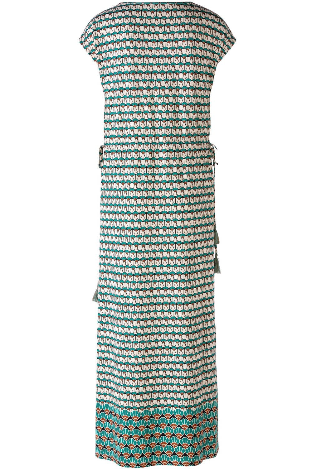 Green Shell Jersey Maxi Dress
