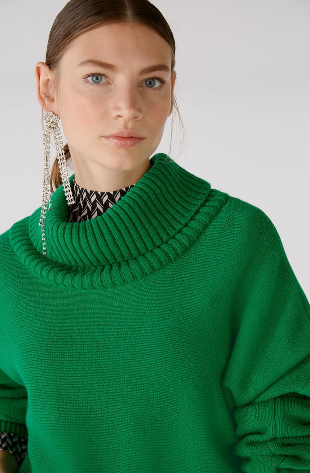 Green Shortened Batwing Jumper