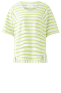 Green Striped Oversized T Shirt