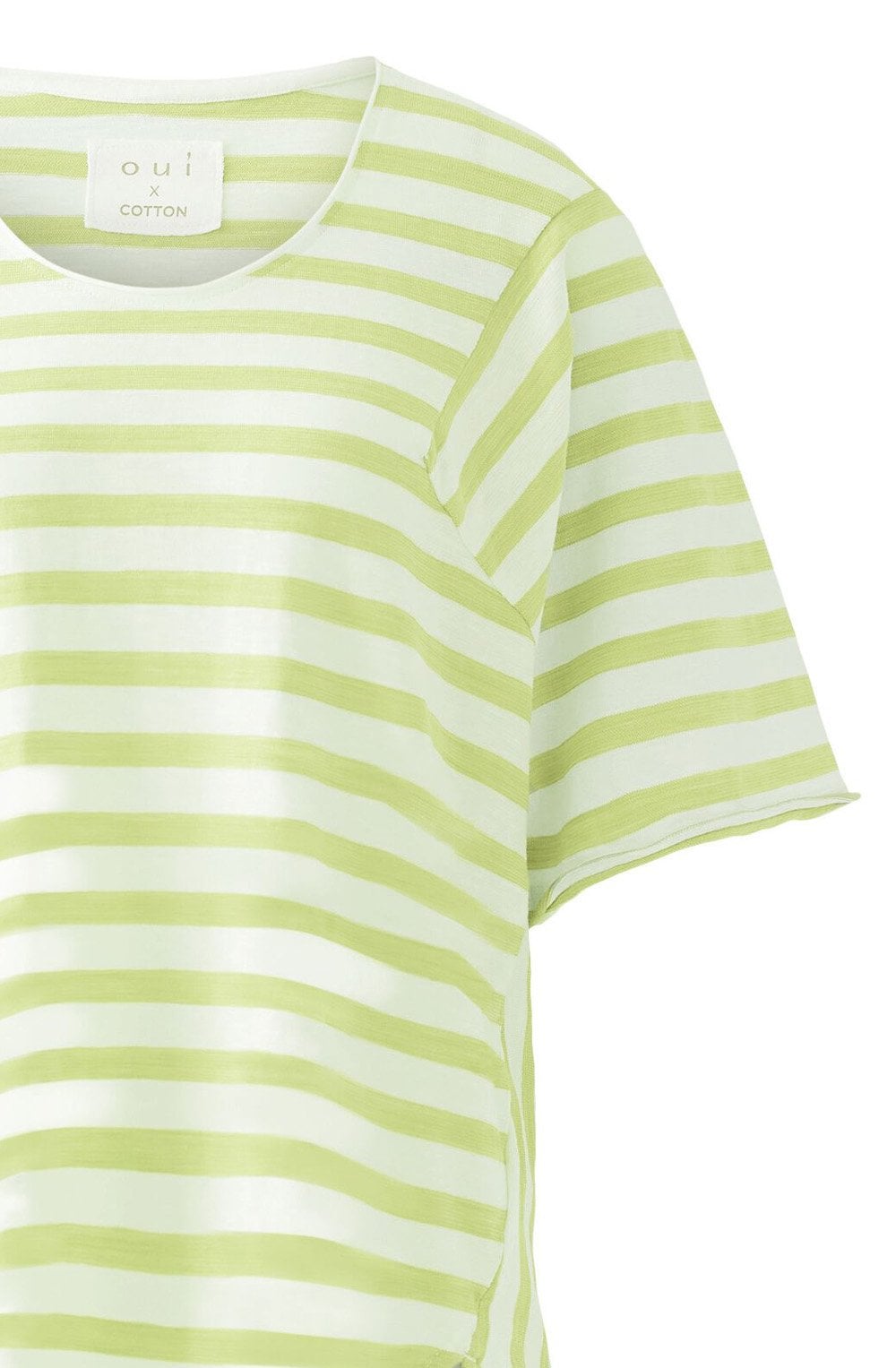 Green Striped Oversized T Shirt