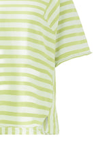 Green Striped Oversized T Shirt
