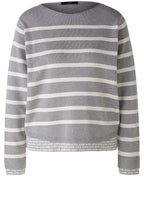 Grey and Off White Layer Effect Pullover