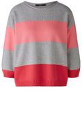 Grey and Pink Relaxed Box Pullover