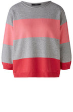 Grey and Pink Relaxed Box Pullover