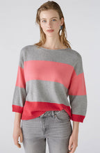 Grey and Pink Relaxed Box Pullover