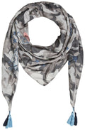 Grey Army Print Scarf