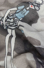 Grey Army Print Scarf