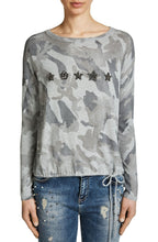 Grey Army Print Sweater