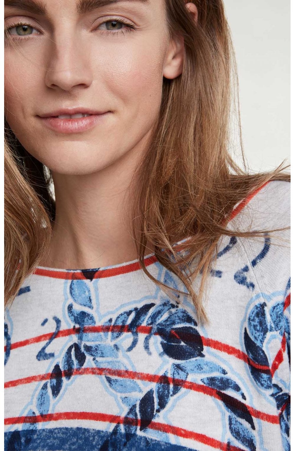 Grey & Blue Patterned Jumper