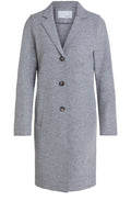 Grey Boiled Wool Coat