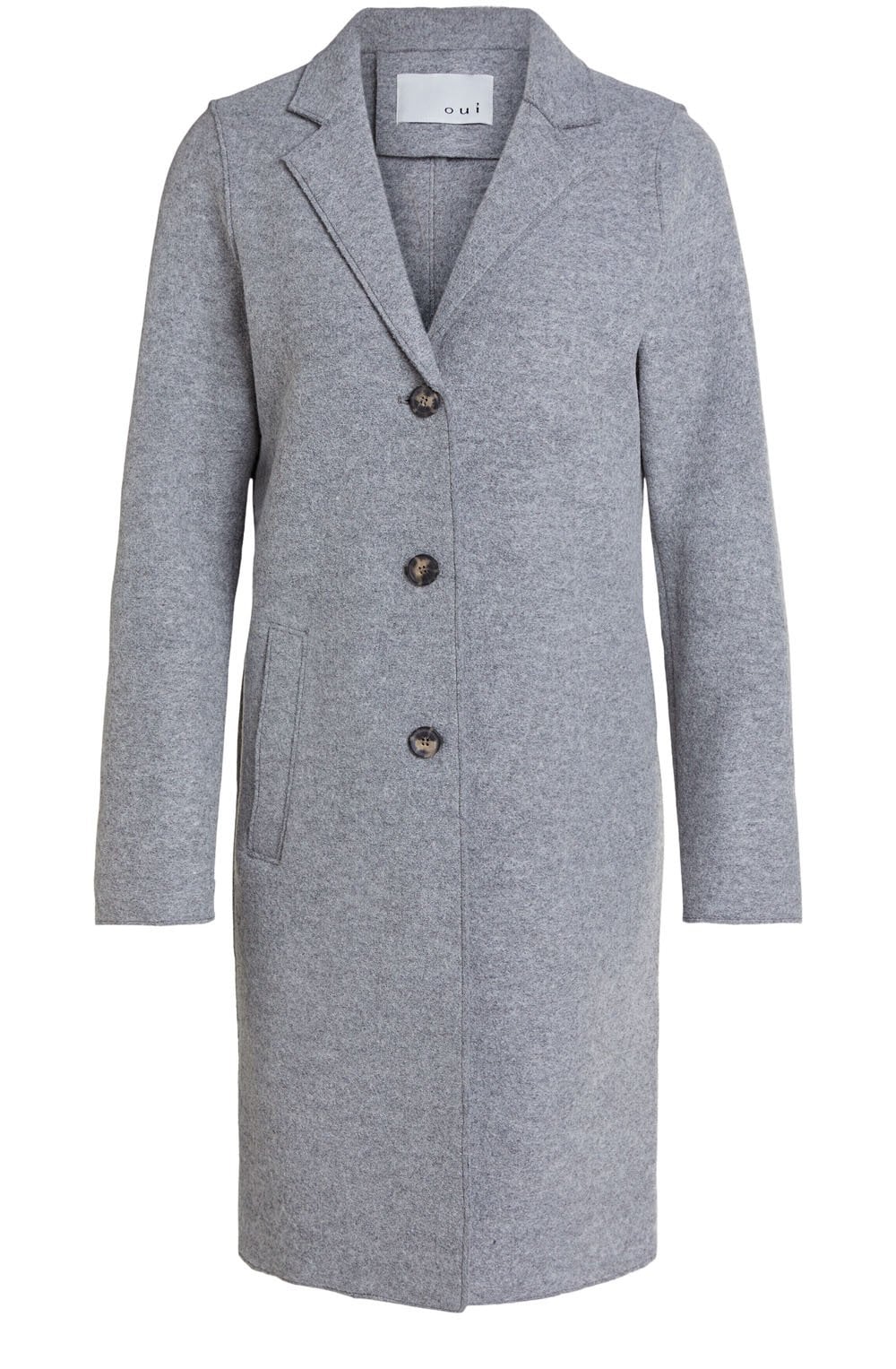 Grey Boiled Wool Coat