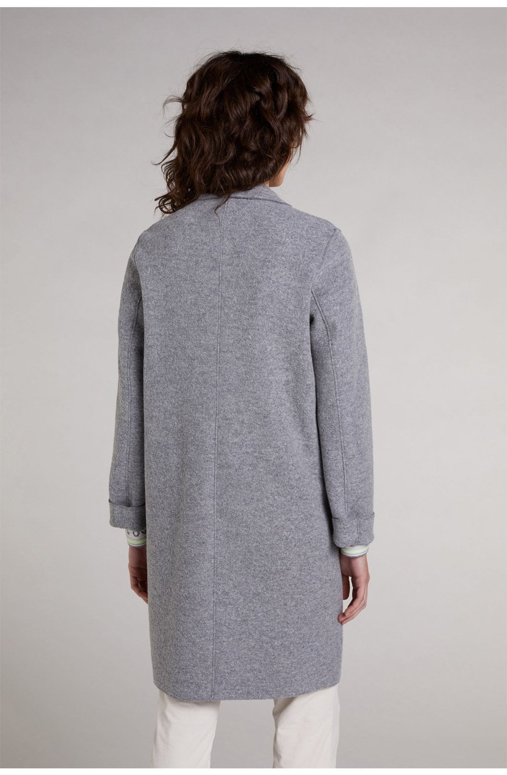 Grey Boiled Wool Jacket