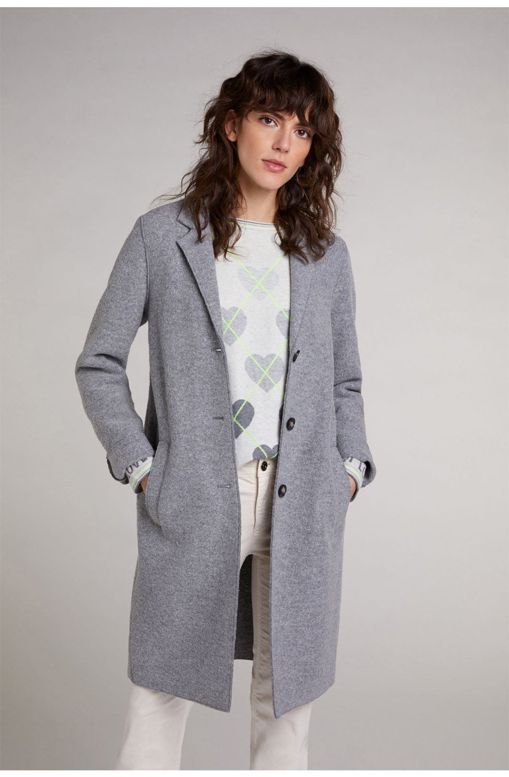 Grey Boiled Wool Jacket